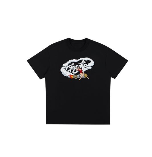 Groove Signature Black T-shirt "Rocket"